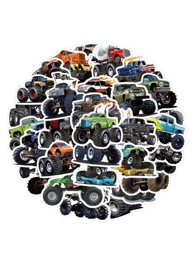 NIBEMINENT 55 Pcs Cartoon Big bike Deco Kit Waterproof Stickers, High Definition Printing Bright Colors, Suitable for Laptop Skateboard Luggage Water Bottle Guitar DIY - Image 1