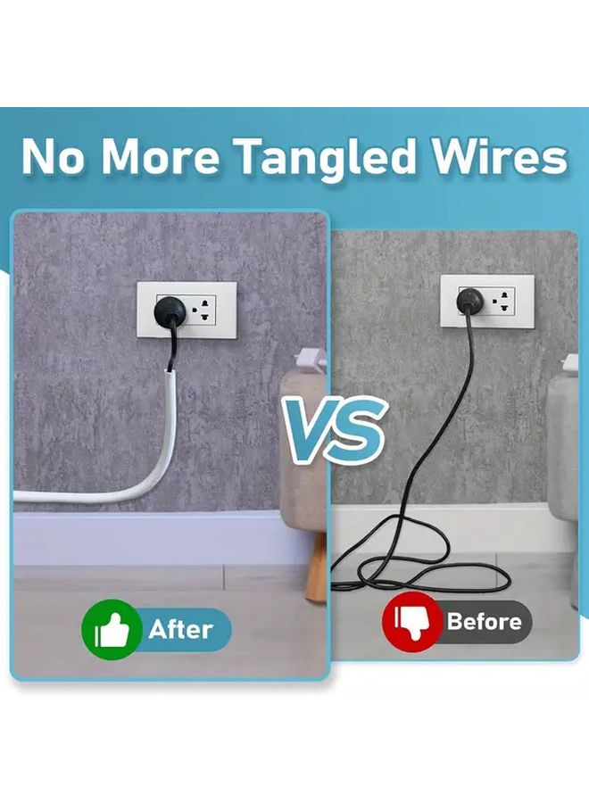 مخفي الكابلات الزاوي الأبيض ذاتي اللصق بطول 1 متر، واقي للحوائط والأرضيات قابل للطلاء، لتثبيت التلفزيون - Image 4