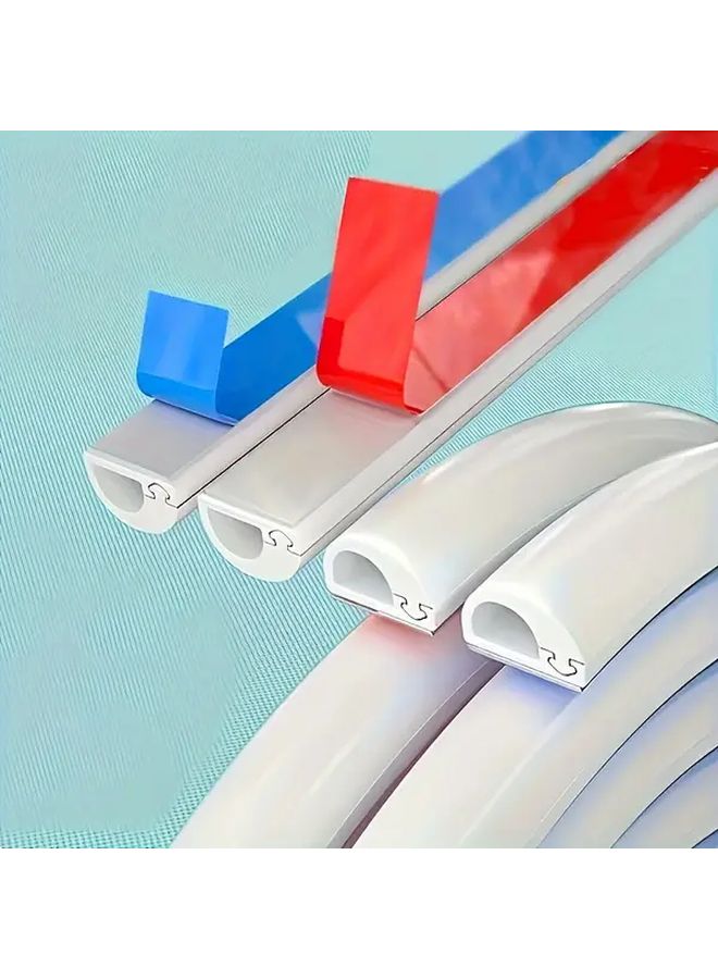 مخفي الكابلات الزاوي الأبيض ذاتي اللصق بطول 1 متر، واقي للحوائط والأرضيات قابل للطلاء، لتثبيت التلفزيون - Image 3