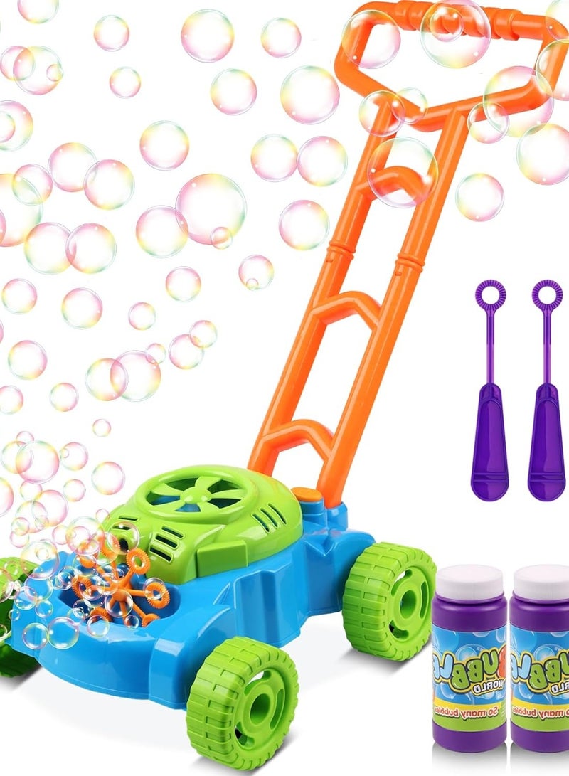 ليداز جزازة العشب Lydaz Bubble للأطفال الصغار من عمر 1 إلى 3 سنوات، آلة نفخ الفقاعات الخارجية للأولاد بعمر عام واحد، هدايا ألعاب للأطفال في الخارج في عيد الفصح والصيف، ألعاب الحديقة، أعياد الميلاد...  - Image 1