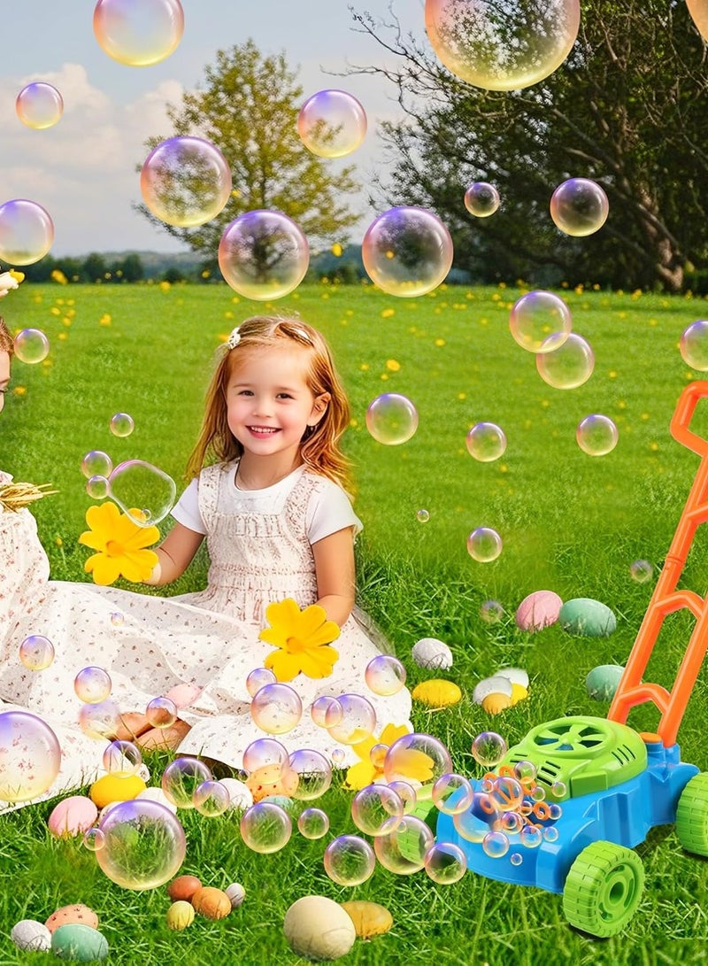 ليداز جزازة العشب Lydaz Bubble للأطفال الصغار من عمر 1 إلى 3 سنوات، آلة نفخ الفقاعات الخارجية للأولاد بعمر عام واحد، هدايا ألعاب للأطفال في الخارج في عيد الفصح والصيف، ألعاب الحديقة، أعياد الميلاد...  - Image 3