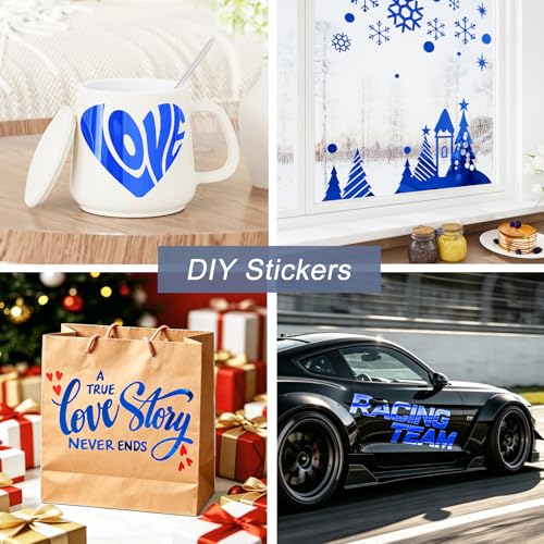 WESTICK Blue Wall Sticker Mirror Wallpaper 158 x 394 Mirror Sticker Self Adhesive Mirror Contact Paper Waterproof Mirror Stickers Sheet for Bathroom Bedroom Classroom Cabinets Door Easy to Clean - Image 3