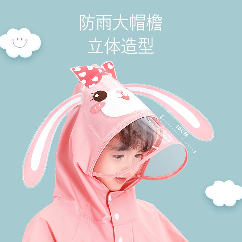 Children'S Raincoat Girls Boys Girls Kindergarten Children Primary School Children Baby Schoolbag Position Poncho - Image 3