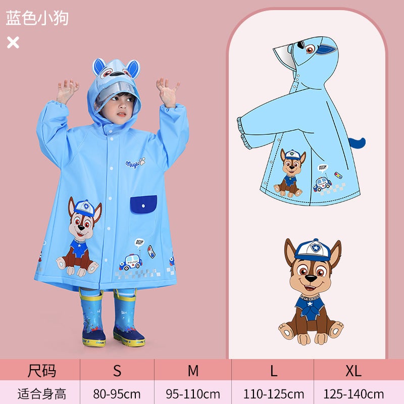 Children'S Raincoat Girls Boys Girls Kindergarten Children Primary School Children Baby Schoolbag Position Poncho - Image 1
