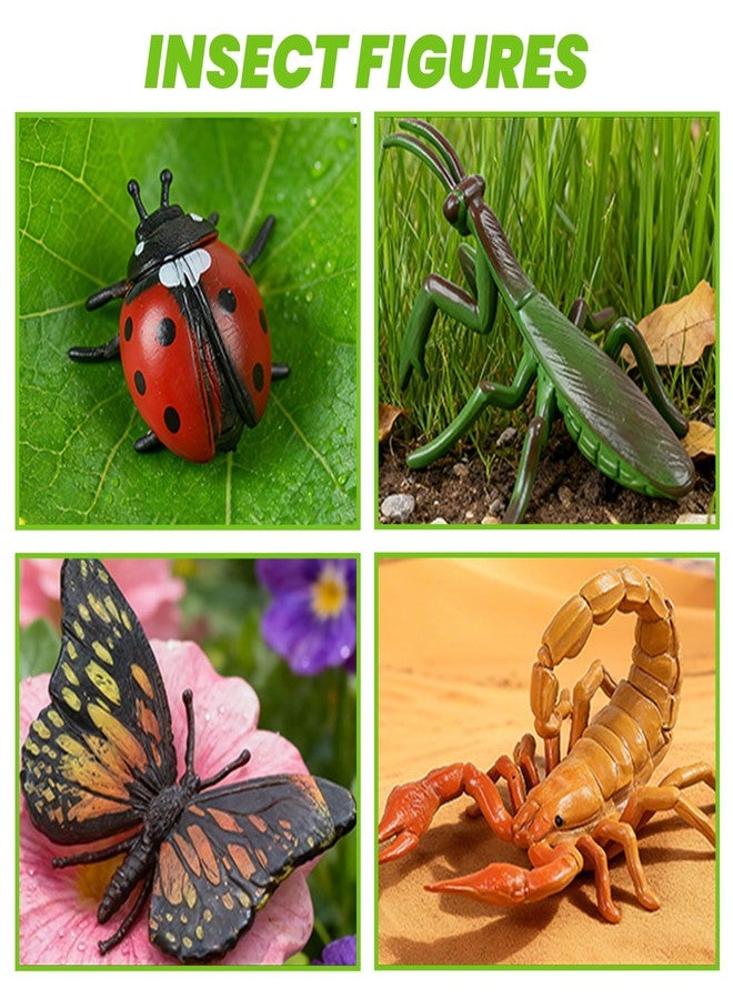 SCAHOW 12 PCS Fake Bug Toys for Kids, Plastic Bugs Animal Figures Halloween Party Favor Cake Topper Insect Figurines - Image 4