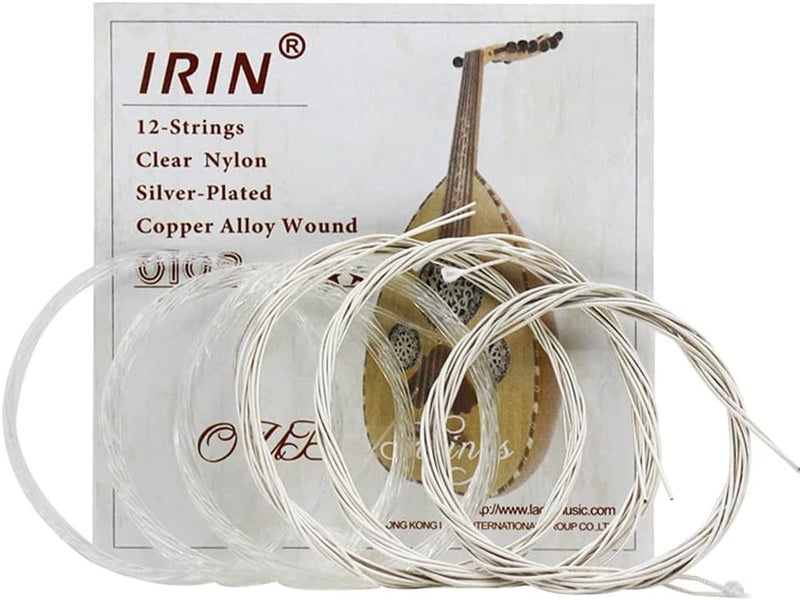 Oud Strings Set Silver Plated Copper Alloy Nylon Replacement Instrument Parts High Resonance Moderate Tension for Oud Lovers (12 strings) - Image 1