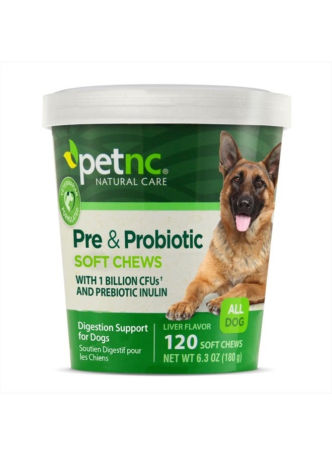petnc NATURAL CARE Liver Flavor,Cheese Pre & Probiotic Soft Chews for Dog 120 ct (Pack of 1) (Packaging May Vary)  - Image 1