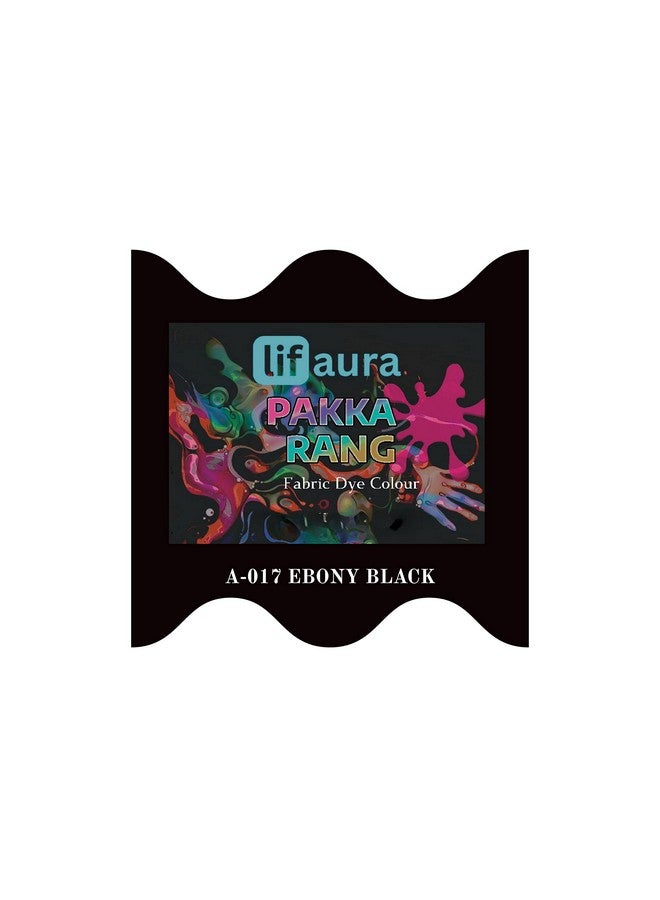 Prokart Lifaura Pakka Rang Fabric Dye Colour Natural dye for Fabric Pack of 10 Sachets (5g Each - 50g Pack) | ShadeA-17 : Ebony Black| Prokart Lifaura Pakka Rang - Image 1