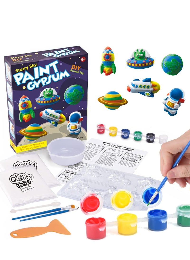 Raxoom Painting Kits for Kids Crafts, Mould and Paint Cute Pets Arts and Crafts Toy, DIY Kit (universe) - Image 1