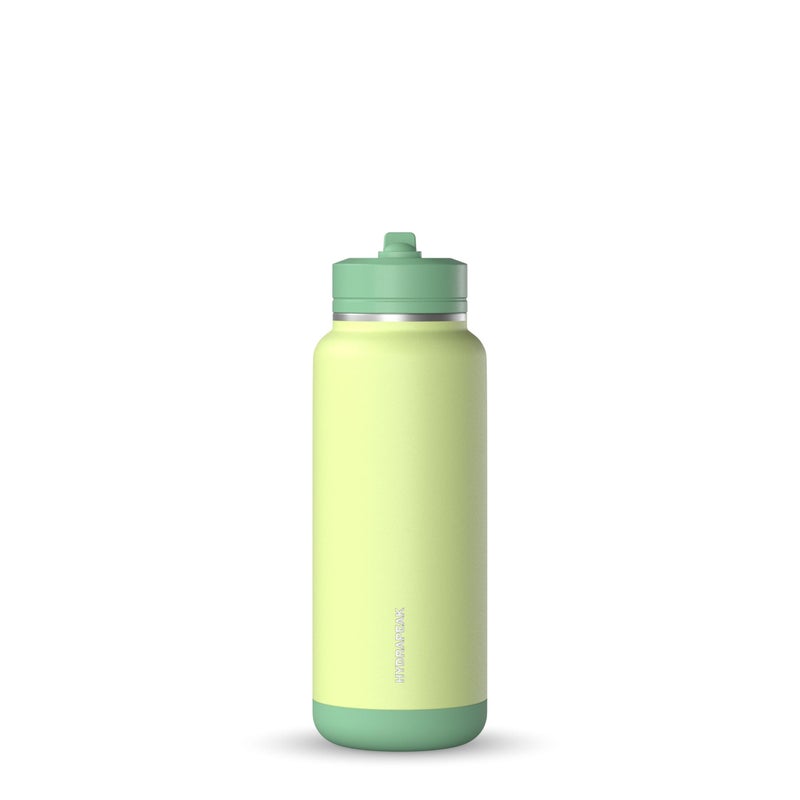 Hydrapeak 32oz Allure Stainless Steel Insulated Water Bottle With Spill Proof Straw Lid And Rubber Boot Citrus