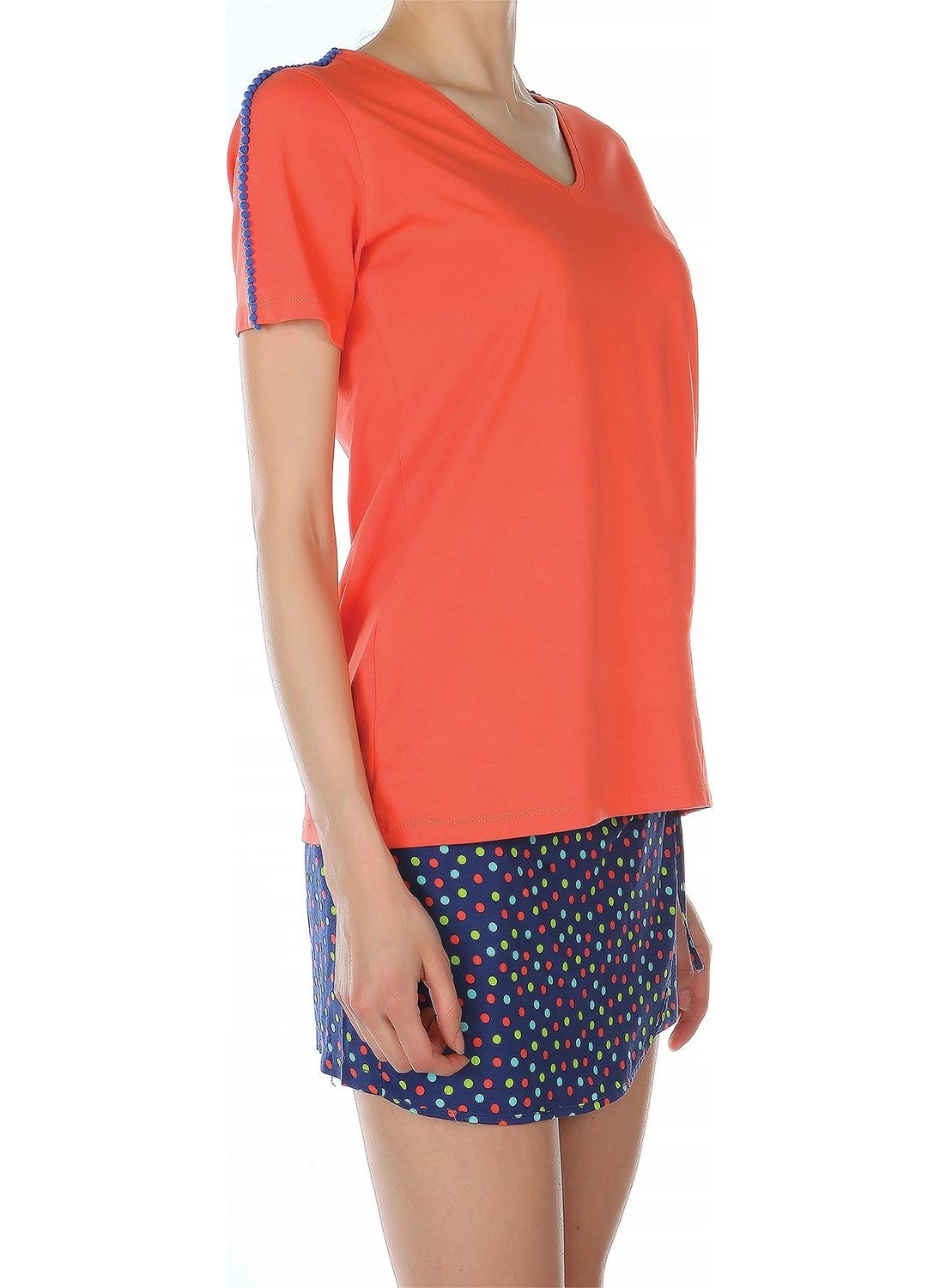 DoReMi Spotted Coral Shorts Set  - Image 3