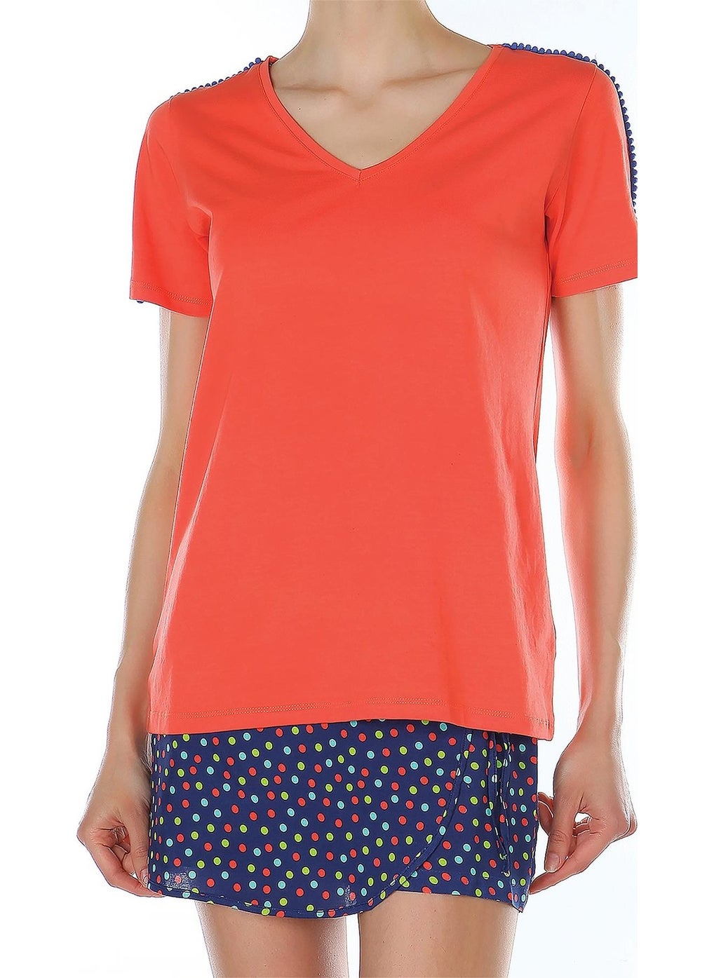 DoReMi Spotted Coral Shorts Set  - Image 4