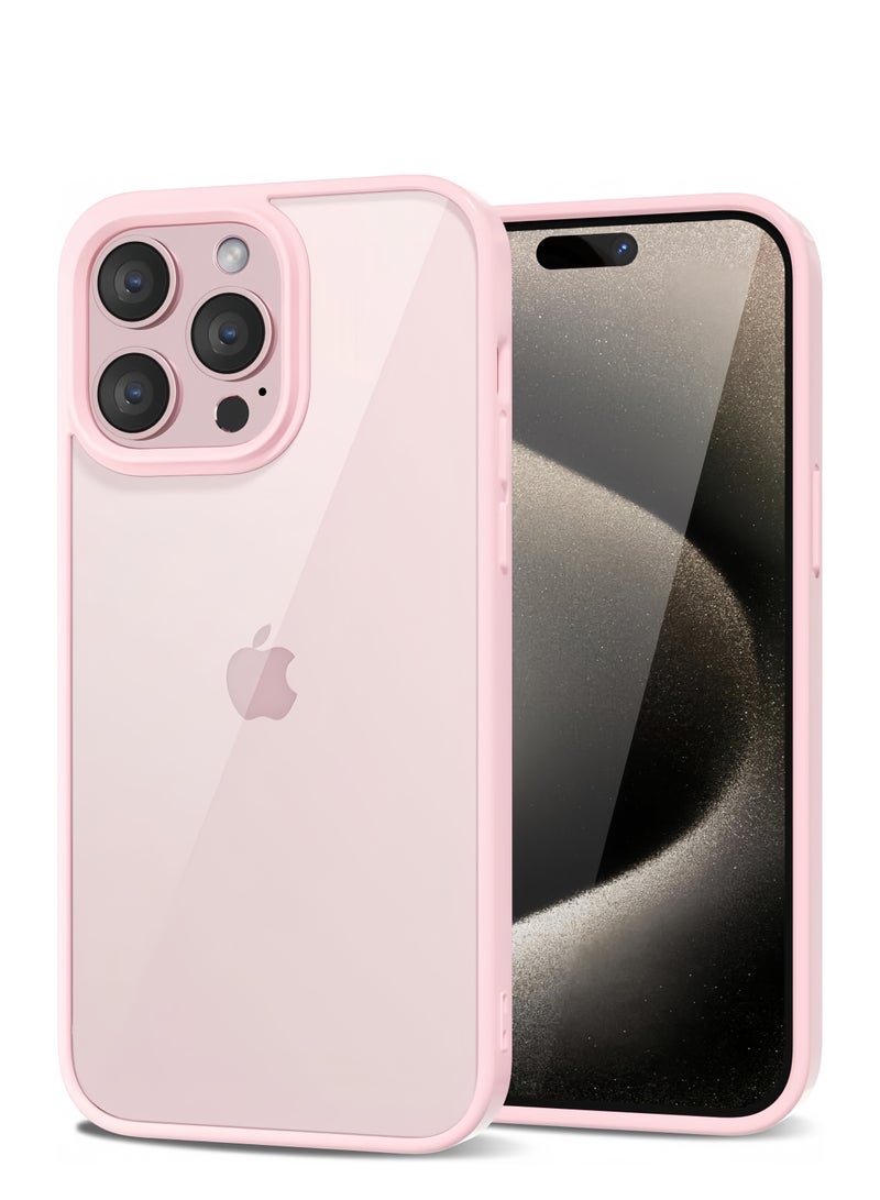 SOKAD Case for iPhone 15 Pro Max 6.7-Inch, Non-Yellowing, Drop Protection, Anti-Scratch Transparent Hard Back Phone Cover - Light Pink - Image 1