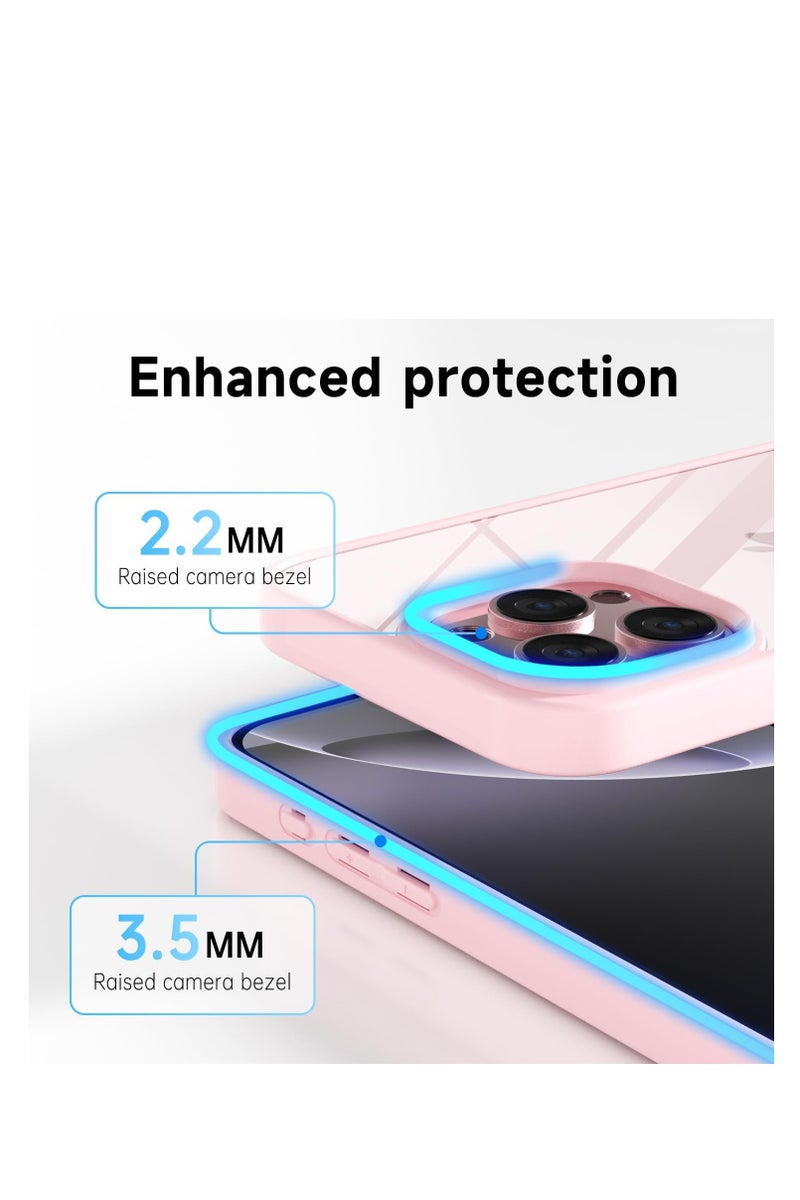 SOKAD Case for iPhone 15 Pro Max 6.7-Inch, Non-Yellowing, Drop Protection, Anti-Scratch Transparent Hard Back Phone Cover - Light Pink - Image 5