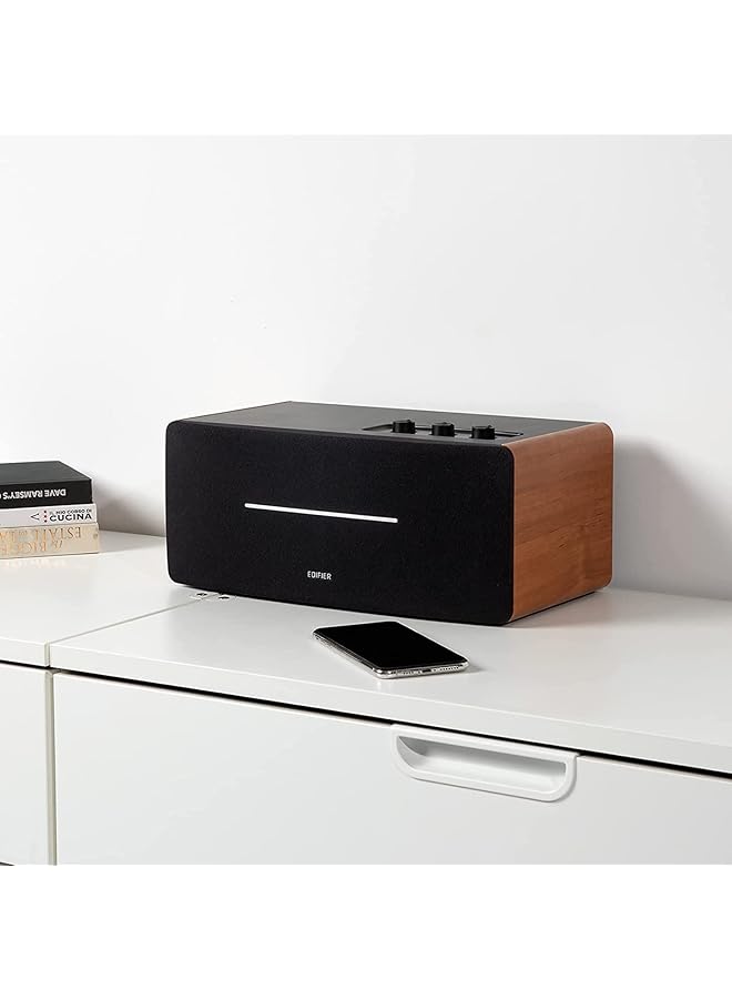 اديفير مكبر صوت بلوتوث D12 Bt5.0 Rca Aux Remote بني - Image 5