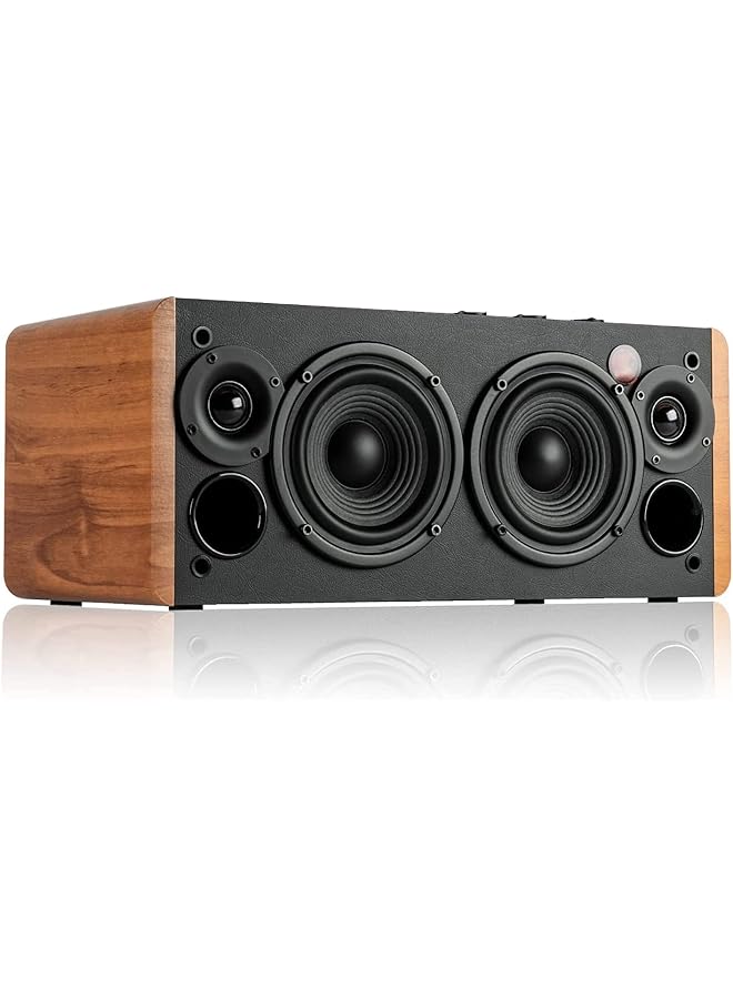 اديفير مكبر صوت بلوتوث D12 Bt5.0 Rca Aux Remote بني - Image 2