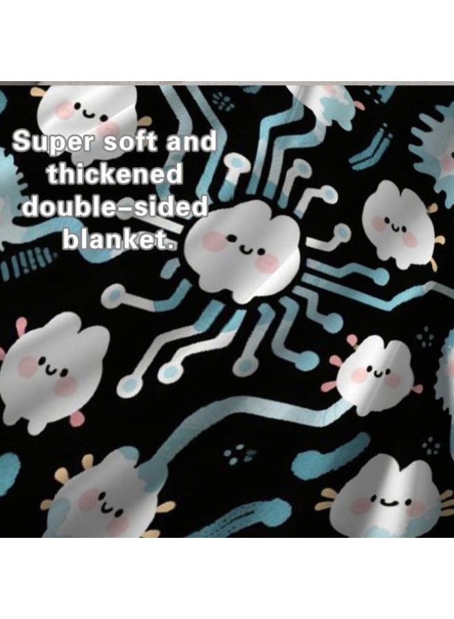 عام بطانية رقيقة من الفانيلا الكرتونية للأطفال والرضع (دافئة ومريحة، ومناسبة للنوم والألعاب) 70 سم * 100 سم - Image 2