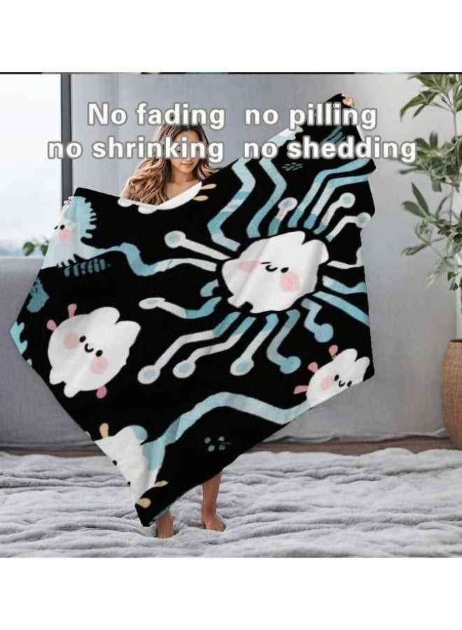 عام بطانية رقيقة من الفانيلا الكرتونية للأطفال والرضع (دافئة ومريحة، ومناسبة للنوم والألعاب) 70 سم * 100 سم - Image 5