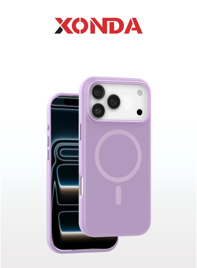 Xonda Pure iPhone 17 Pro Max MagSafe Case  Purple - Microfiber lining for scratch protection, raised metal camera bezel for lens protection, Liquid Silicone Material with Anti-Fingerprint Coating, MagSafe compatible - Image 1