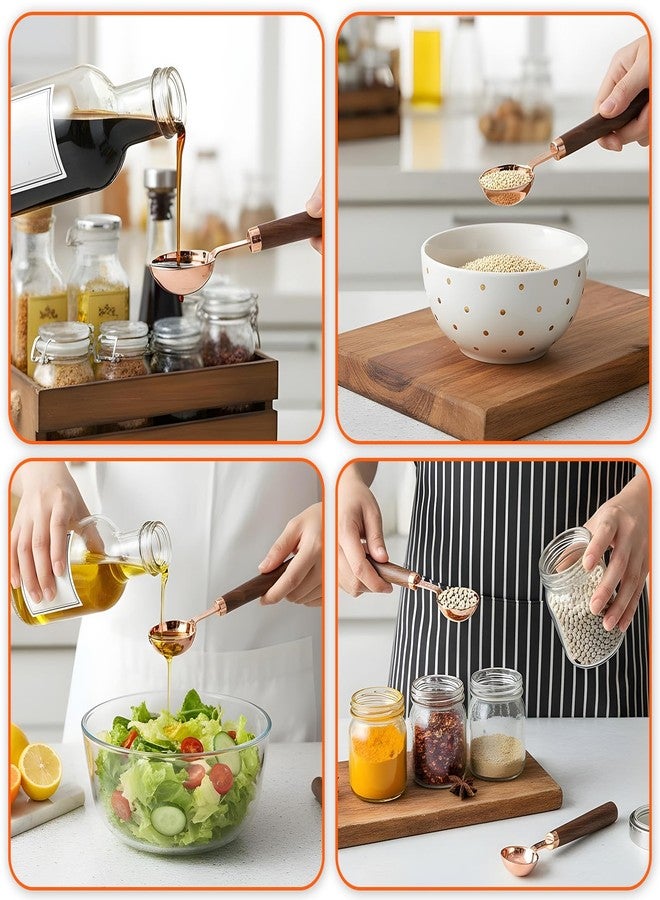 Nogeqi 1 Tablespoon Scoop, Coffee Measuring Spoon with Wood Handle, Stainless Steel Coffee Scoop for Beans,Espresso, Protein Powders, Tea, Sugar(1 Tbsp/15ml) - Image 2