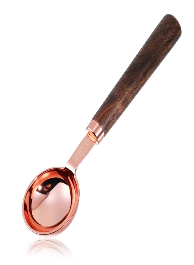 Nogeqi 1 Tablespoon Scoop, Coffee Measuring Spoon with Wood Handle, Stainless Steel Coffee Scoop for Beans,Espresso, Protein Powders, Tea, Sugar(1 Tbsp/15ml) - Image 1