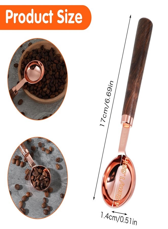 Nogeqi 1 Tablespoon Scoop, Coffee Measuring Spoon with Wood Handle, Stainless Steel Coffee Scoop for Beans,Espresso, Protein Powders, Tea, Sugar(1 Tbsp/15ml) - Image 3