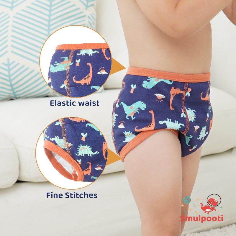 Smulpooti 8 Packs Reusable Boy Potty Training Underwear For Potty Training And Strong Absorbent Training Underwear For Boys 6T - Image 4