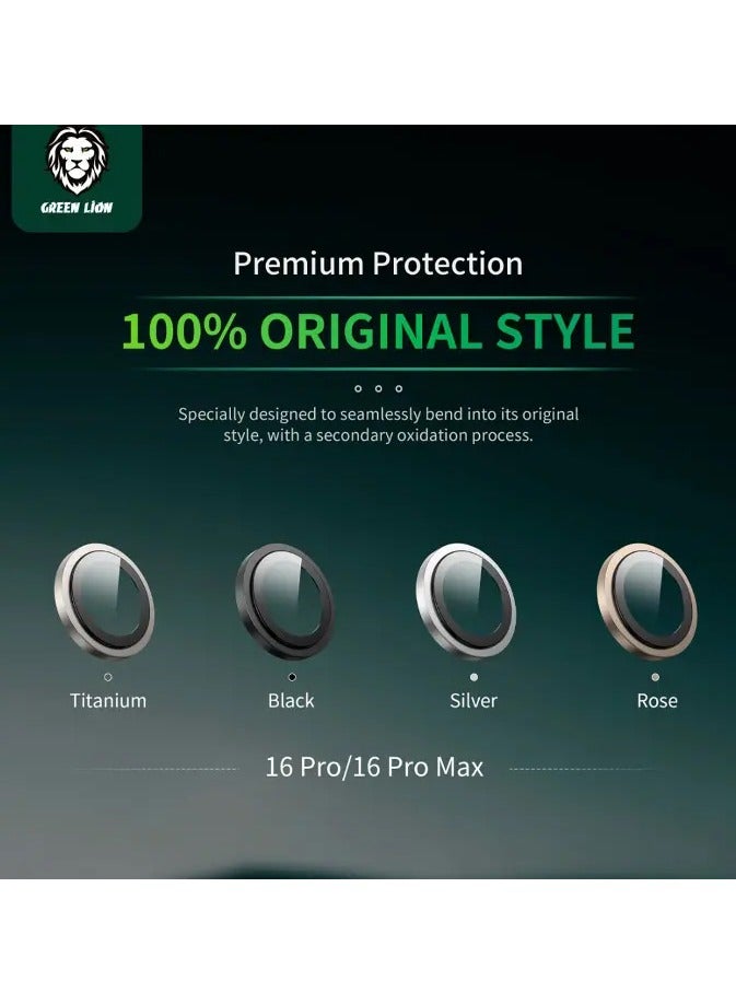 GREEN LION HD Plus Camera Lens for iPhone 16 Pro/16 ProMax / Anti Fingerprint / Anti-Glare Coating / Anti Scratch / Water Resistant / Nano Absorption - White Titanium - Image 3
