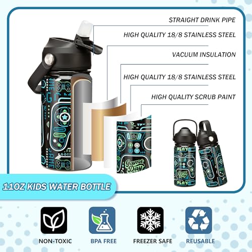 Oruiji Boys Bento Box for Kids Lunch Box Set for Boys with 6 Compartment,Stainless Steel Water Bottle,Lunch Bag,Ice Pack Set Back to School Supplies Birthday Gift for Kids 5-12 - Image 5