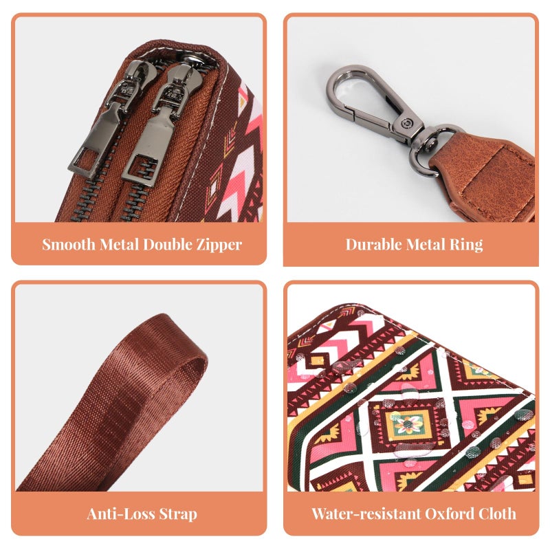 WHHMK Clutch Wallet for Women, Designer Wallets for Women, Boho Aztec Female Wallet with Removable Wrist Strap, Wristlet Wallets is Capable of Holding Coins Passport Phone Credit Cards Cash - Image 5