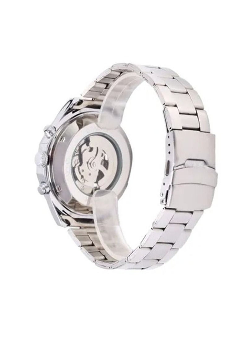 وينر أزياء شبه التلقائي ووتش الميكانيكية هيكل عظمي منظور الاتصال الهاتفي دليل أعلى سلسلة العلامة التجارية الفاخرة ووتش رجالي - Image 4