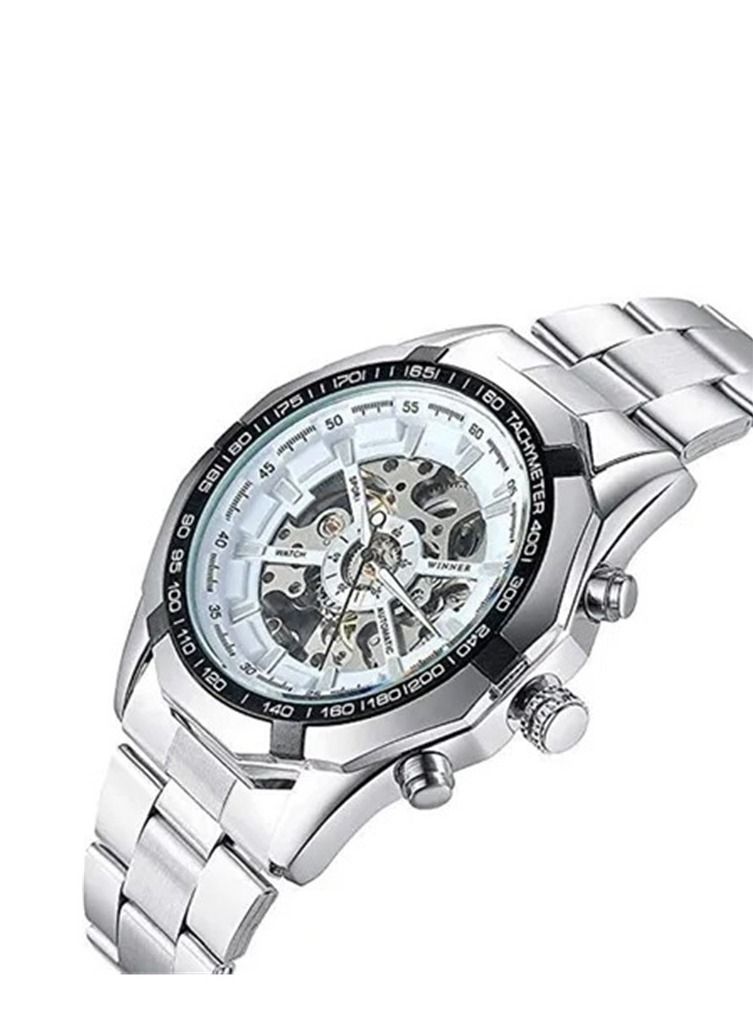 وينر أزياء شبه التلقائي ووتش الميكانيكية هيكل عظمي منظور الاتصال الهاتفي دليل أعلى سلسلة العلامة التجارية الفاخرة ووتش رجالي - Image 1