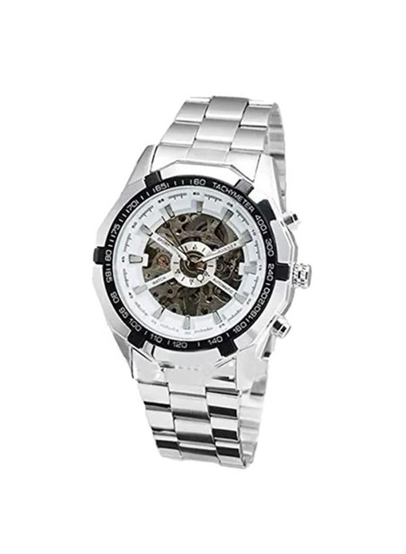 وينر أزياء شبه التلقائي ووتش الميكانيكية هيكل عظمي منظور الاتصال الهاتفي دليل أعلى سلسلة العلامة التجارية الفاخرة ووتش رجالي - Image 3