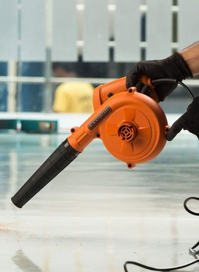 BLACK+DECKER Blower/Vacuum Cleaner - Single Speed ​​- 530W - 16000 RPM - Orange and Black - with Collection Bag for Home and Garden Use - BDB530-B5 - Image 4