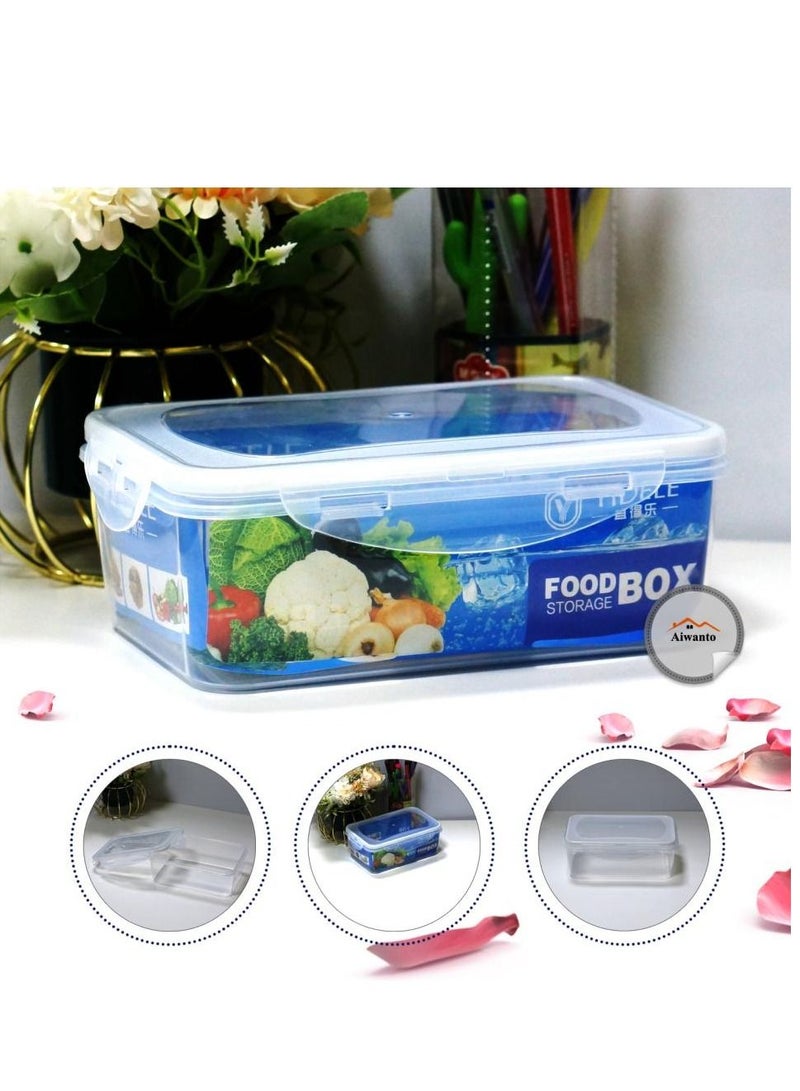 Alissa Set of 3 Premium Plastic Food Storage Containers – Airtight, Reusable & BPA-Free – 18x11.5x6.5cm – Ideal for Meal Prep, Lunch, & Leftovers - Image 5