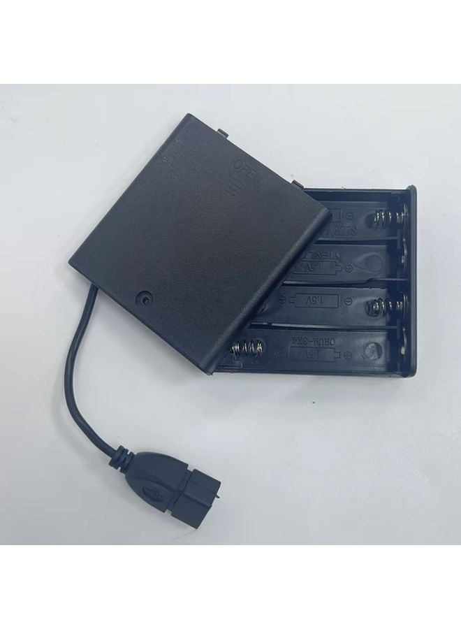 صندوق طاقة ٥ بطاريات AA بمفتاح، مقبس USB محمول، مصدر طاقة ٦ فولت من ABS للإلكترونيات الصغيرة - Image 1