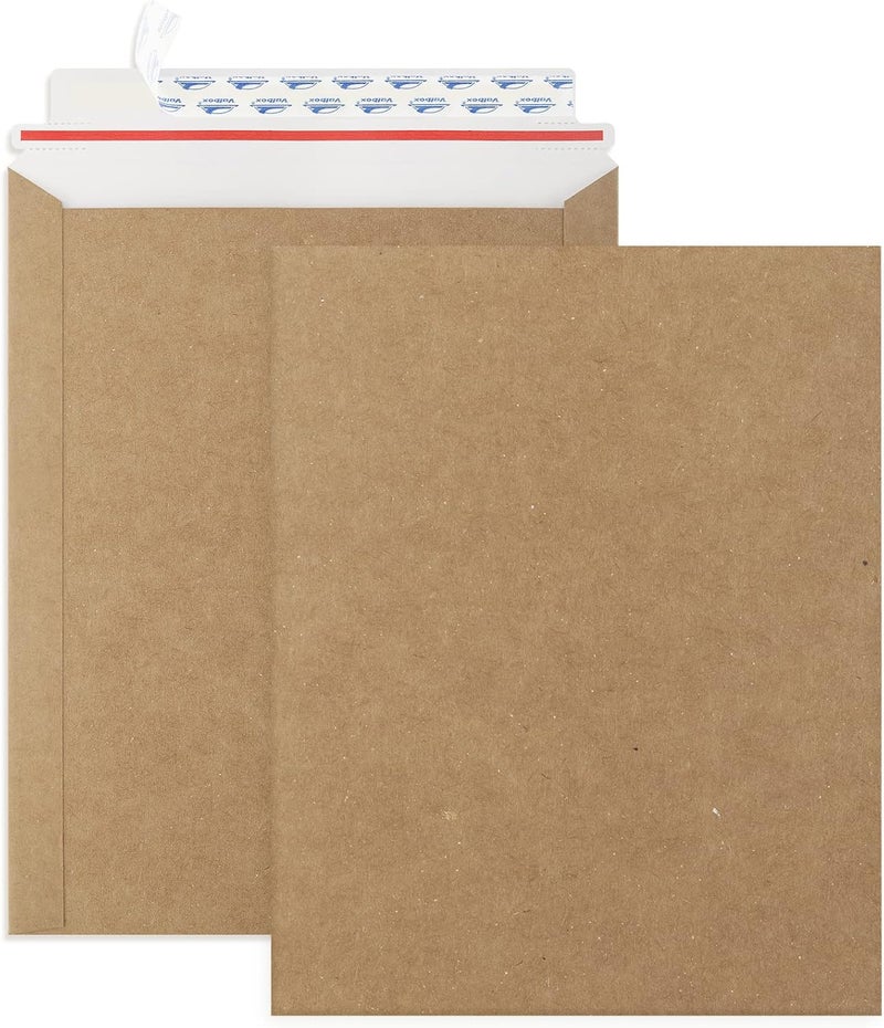 ValBox 9x11.5 Self Seal Photo Document Mailers 25 Pack Stay Flat Brown Cardboard Envelopes, 9.25 x 11.75 Inches - Image 1
