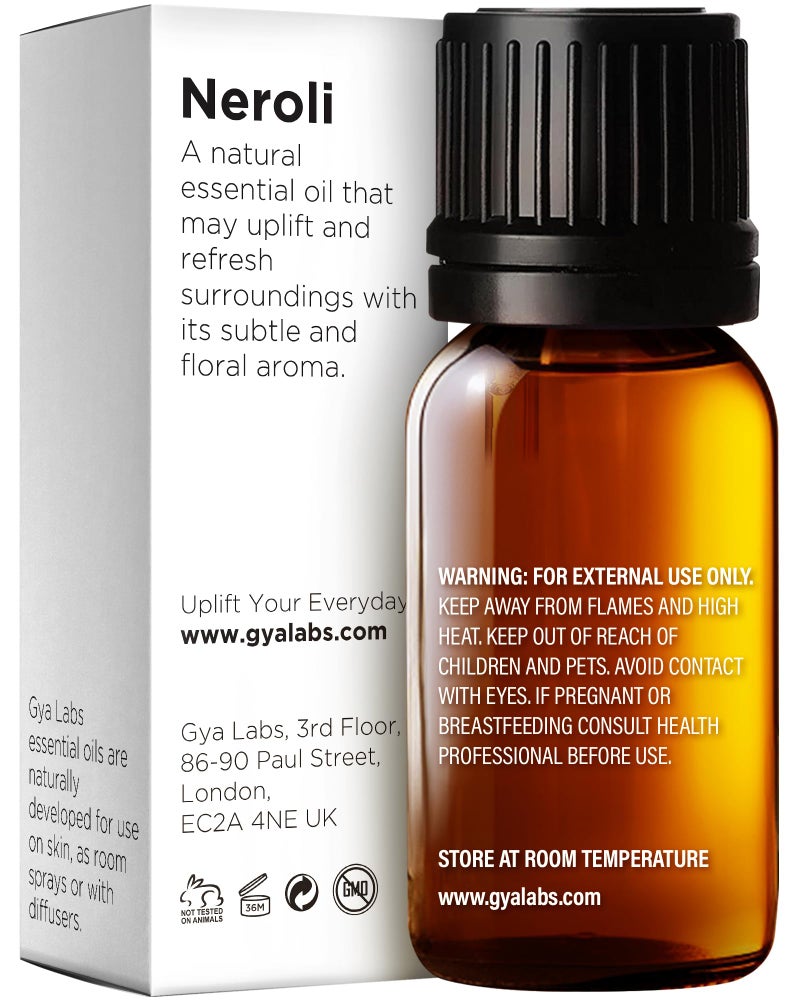 Gya Labs Neroli Essential Oil for Diffuser - 0.34 Fl Oz - 100% Pure Natural Fragrance Neroli Oil for Skin, Face, Aromatherapy & Candle Making - Freshly Floral Scent - Image 2