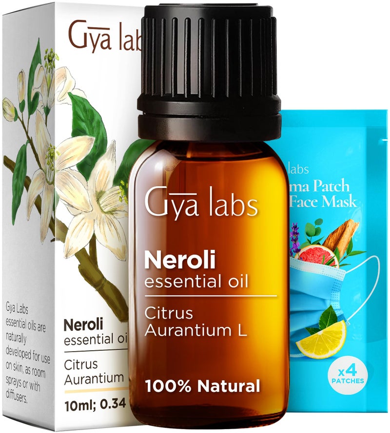 Gya Labs Neroli Essential Oil for Diffuser - 0.34 Fl Oz - 100% Pure Natural Fragrance Neroli Oil for Skin, Face, Aromatherapy & Candle Making - Freshly Floral Scent - Image 1