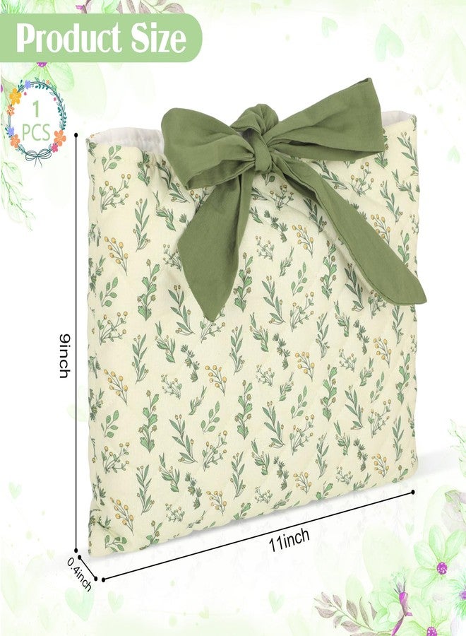 EVERDIJ Quilted Bow Bible Sleeve Book Cover - Internal Storage Pocket, Flower Bible Sleeve Cover for Women, Washable for Paperbacks Pouch with Pockets, for Women Girls Book Lover Gifts - Image 4