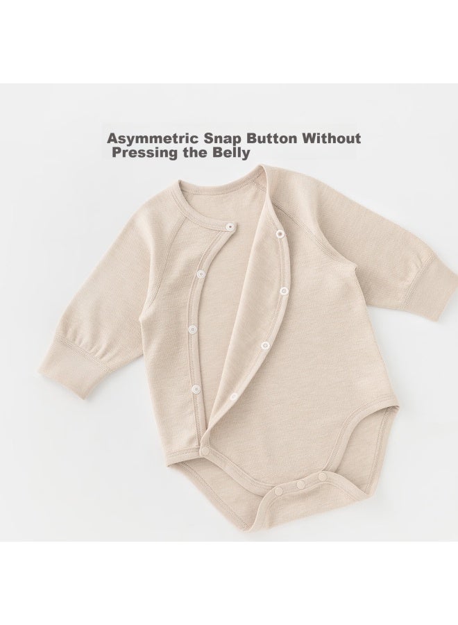 Guaiqi Bear Angora Rabbit Hair Baby Romper Spring Autumn Pajamas Infant One-piece Winter Warm Silk Triangular Bodysuit