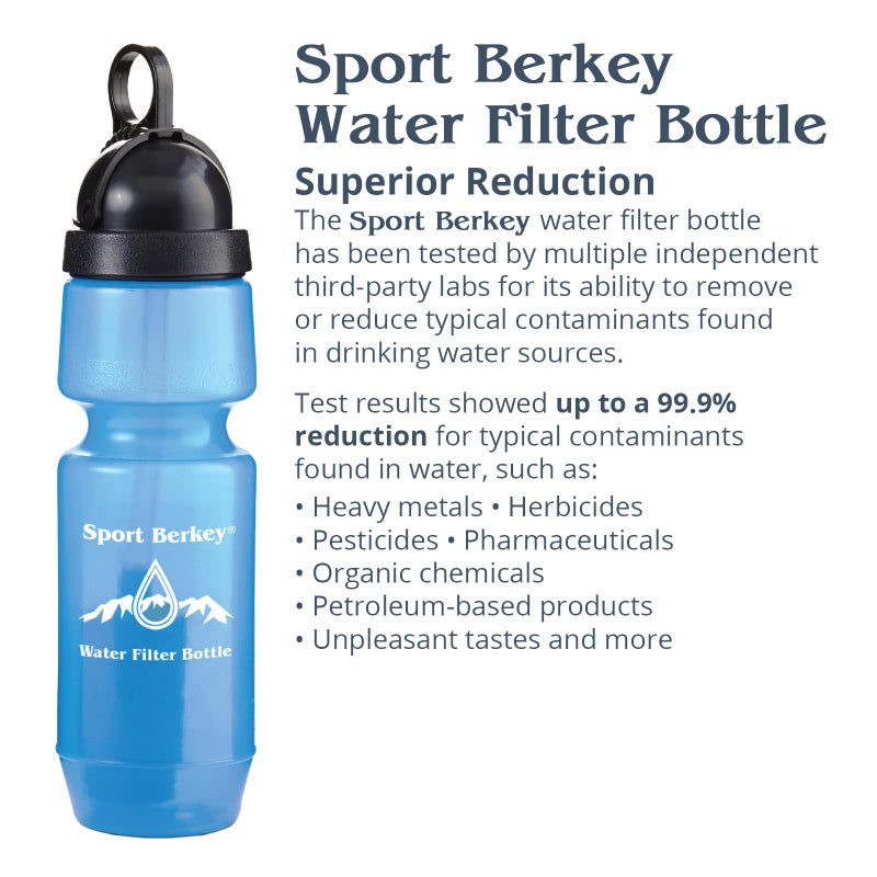 Berkey Sport Berkey Water Filter Bottle Ideal for Off-Grid, Emergencies, Hiking, Camping, Traveling and Everyday Use at Home, Work or School - Image 5