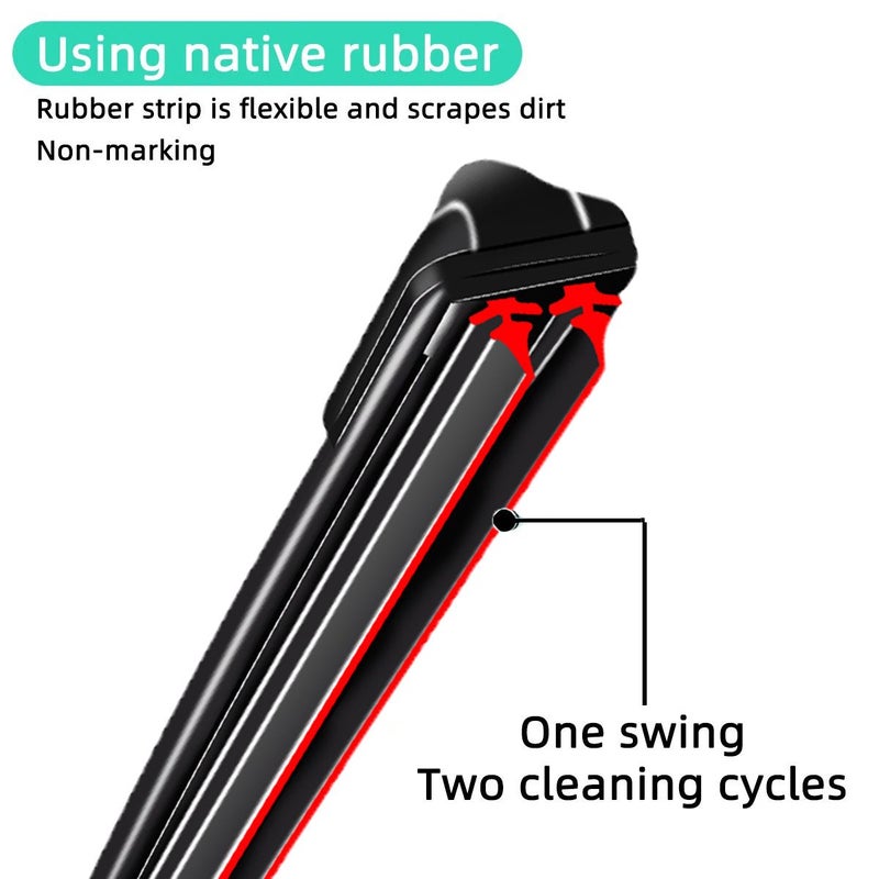 Second Generation Car Wiper Blade With Adapter Set High Quality Rubber 22 Inch - Image 2