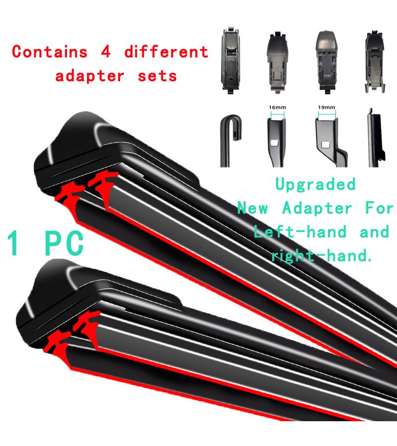 Second Generation Car Wiper Blade With Adapter Set High Quality Rubber 22 Inch - Image 1