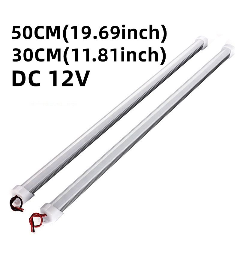 10pcs 11.81inch Warm White Interior LED Light Bar with Switch for Car Trailer Truck Van RV Boat Cabinet Slim Enclosed Fixture 12 Volt - Image 2