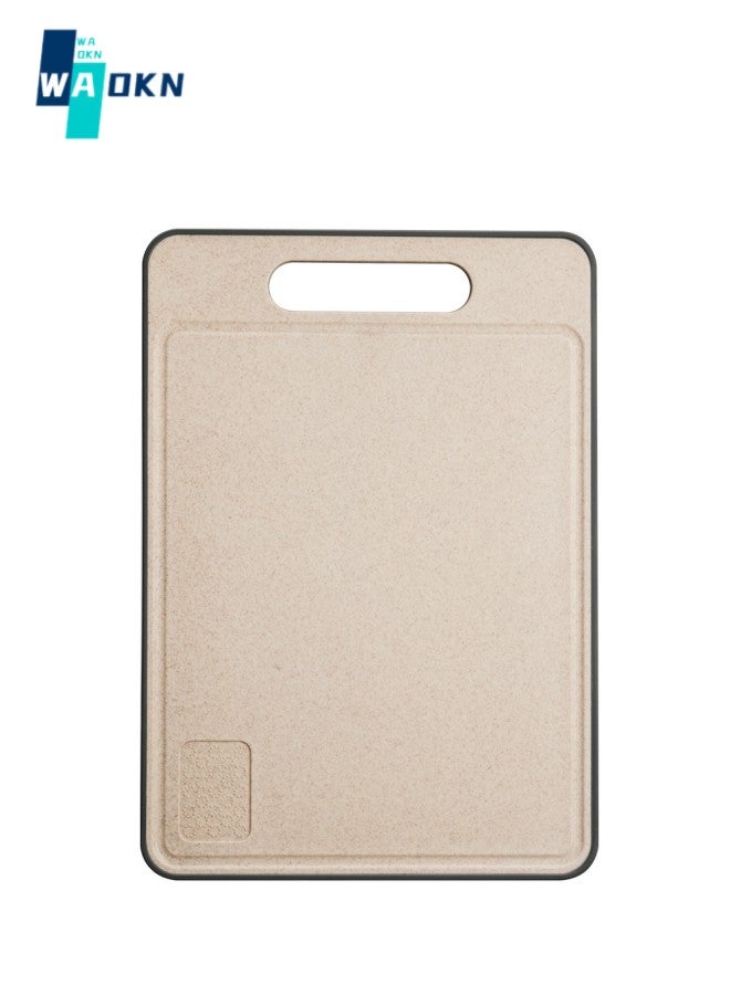 WAOKN Kitchen Cutting Board, Wheat Straw Cutting Board 1 Piece, Thick Cutting Board for Meat, Vegetables, Fruits, with Easy-grip Handle, Dishwasher Safe  - Image 1