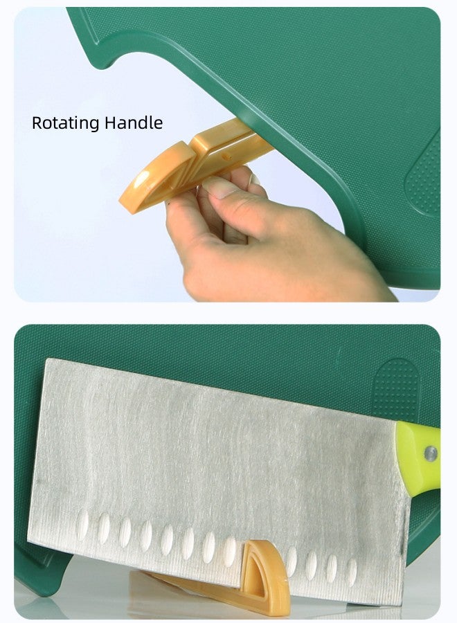 WAOKN Kitchen Cutting Board, Wheat Straw Cutting Board 1 Piece, Thick Cutting Board for Meat, Vegetables, Fruits, with Easy-grip Handle, Dishwasher Safe  - Image 3