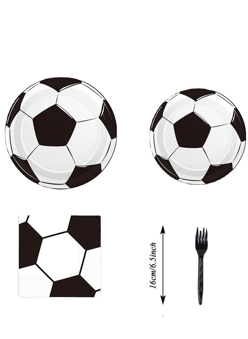 Furtey Soccer Theme Party Supplies ,Children's Birthday Party Supplies, Party Tableware Football Theme , Plates Napkins Cups Sports Set Decorative Supplies for 10 Guests , Party Decorations - Image 5