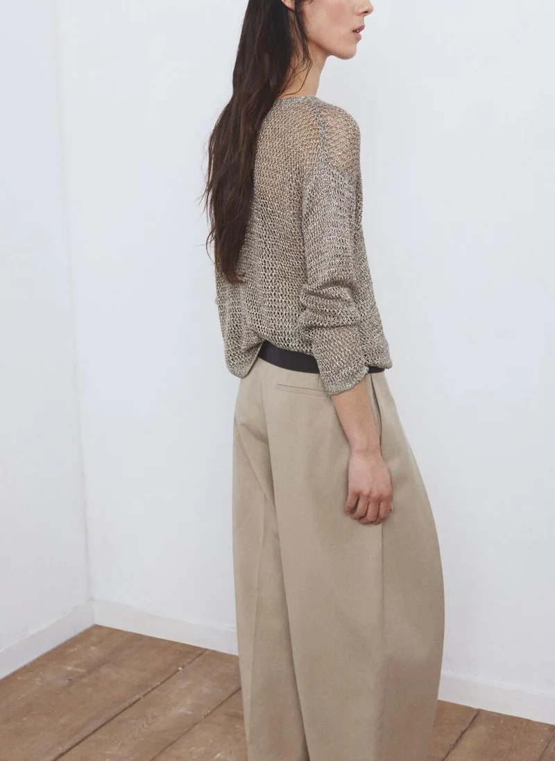 MANGO Lurex knitted sweater