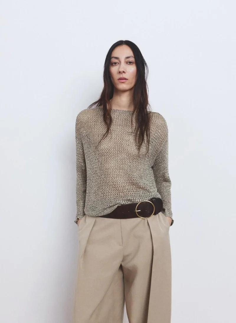 MANGO Lurex knitted sweater
